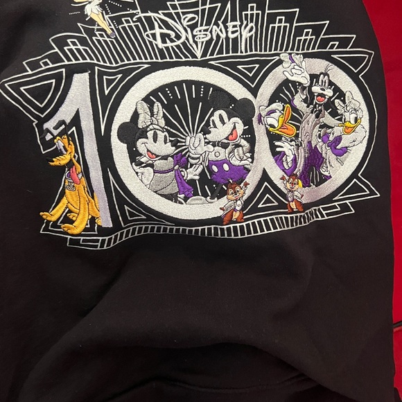 Disney 100 embroidered size large limited edition crop sweatshirt full-zip - Picture 6 of 7